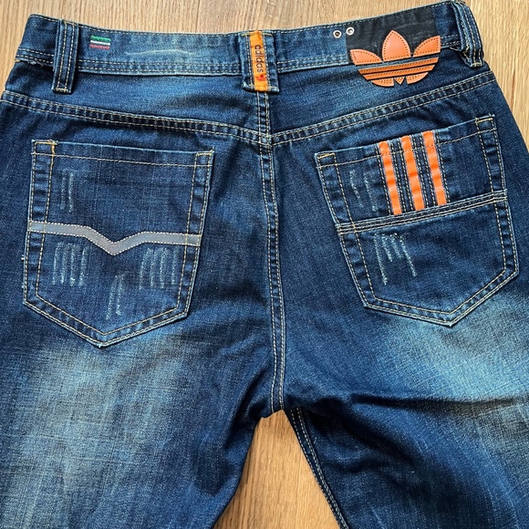 Diesel x Adidas Blue Mens Jeans Distressed Size 34 - Picture 7 of 12